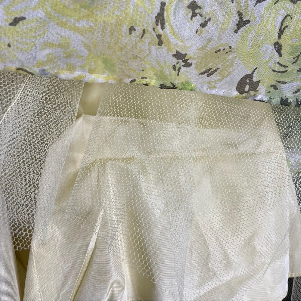 EMMA DOMB Vintage 1950’s Floral Print Off Shoulder Chiffon Gown Maxi Dress - Picture 11 of 11